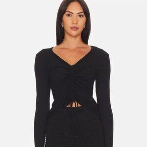 Good American x Revolve Bobi Sexy Ruched Long Sleeve Top Size 5 / XL $88